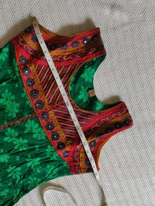 Green Floral Kurta Set