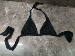 Classic Black Halter Bikini Top
