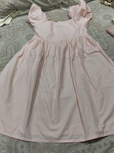 Zara Pink Puff Sleeve Mini Dress