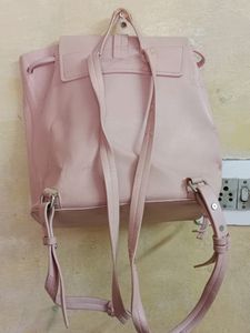 ZARA Peach Back Bag