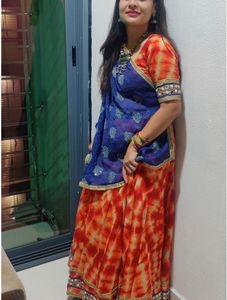 Tie-Dye Lehenga Choli Set