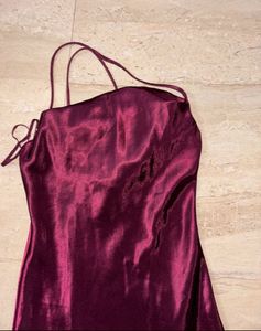 Purple Satin Dress