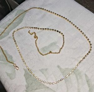 Elegant Crystal Gold Waist Chain