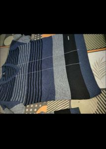 Stylish Striped V-Neck Men's Sweater