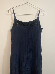 Elegant Navy Ruched Dress