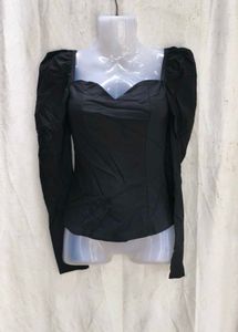 I. Stylish Black Puff Sleeve Top