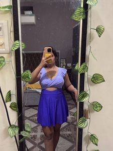 Stylish Two-Tone Swim Dress
