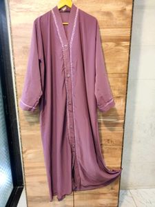Elegant Purple Abaya Style Gown