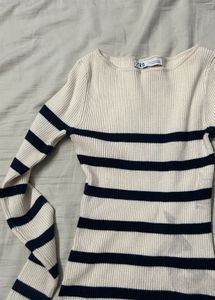 Zara Striped Knit Top