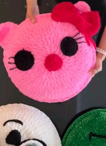 Hello Kitty Inspired Round Plush Cushion😻