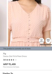 Sunday SALE Peach Button-Front Midi Dress
