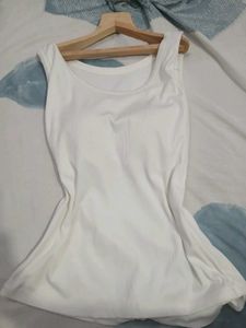Padded White  Tank Top