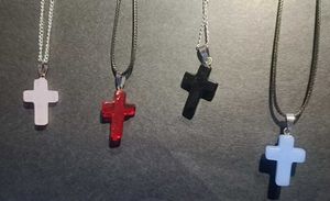 °•Glass Cross Necklaces