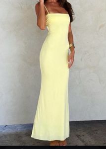 Elegant Yellow Maxi Dress