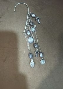 Boho Dangle Ear Cuff with Charms