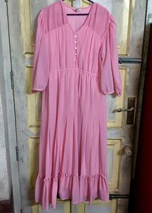 AND Pink Chiffon Maxi Dress