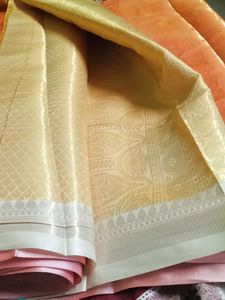 Elegant Orange soft Silk Saree