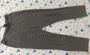 Comfortable Grey Striped Pants
