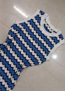 Blue Knit Dress