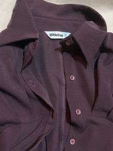 Chic Maroon Wrap Dress