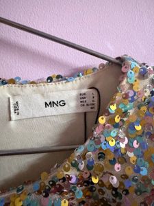 Mango Sparkling Sequin Party Dress