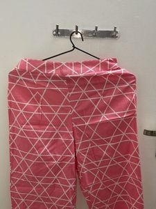 Pink Geometric Palazzo Pants