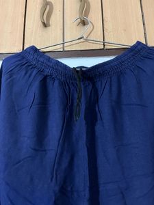 Navy Blue Wide Leg Palazzo Pants