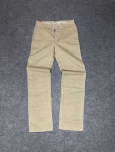 Men's Tan Striped Chinos