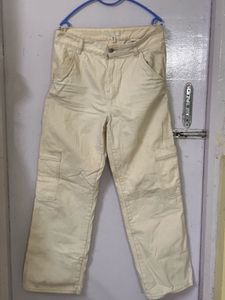 Cream Cargo Pants