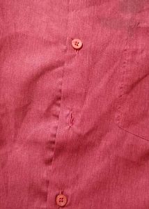Men's Burgundy Button-Down Shirt