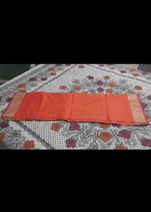 Elegant Orange Saree Combo