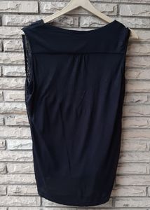 Women's Black Sequin Overlay Top