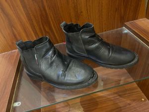 Black Leather Chelsea Boots