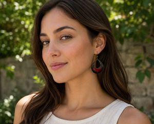 Bohemian Red Teardrop Earrings