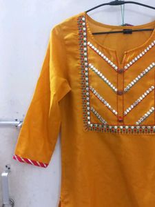 Yellow Festive Kurti