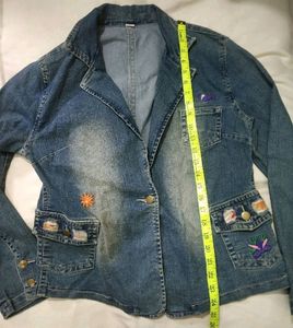 No Tag/Streachable Rugged Denim Blazer/Jacket