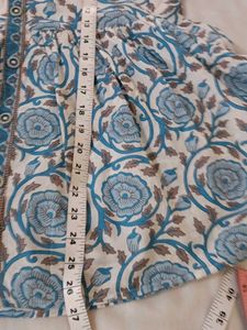 Beautiful Blue Floral Print Kurta
