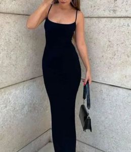 Sleek Black Maxi Dress