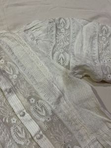 White Broderie Anglaise Blouse