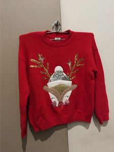 Charming Reindeer Sequin Sweater