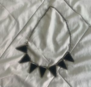 Stylish Beaded Triangle Necklace
