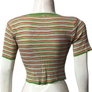 Striped Cropped T-Shirt