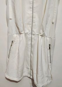 Off White Cut Sleeve Short Dress For 36 Bust