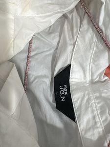 White Cropped Shirt with Embellishments