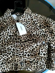 Leopard Print Cropped Jacket