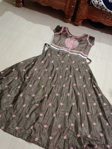 Embroidered Silk gown