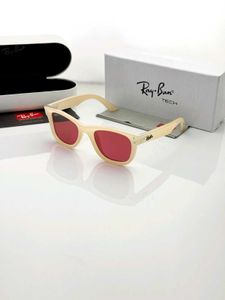 Ray-Ban Tech Sunglasses - Cream Frame with Red Len
