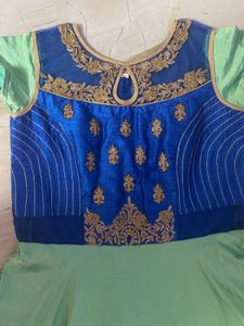 Blue &amp; Mint Anarkali Dress