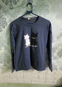 Cute Cat Print Long Sleeve Top