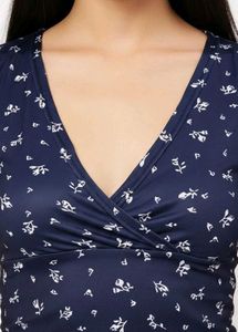 Cute Floral Wrap Cropped Top